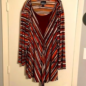 Autumn stripped blouse size 3x